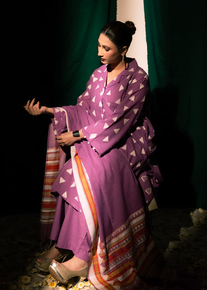 Plum Chic Jacquard 3 Piece Suit