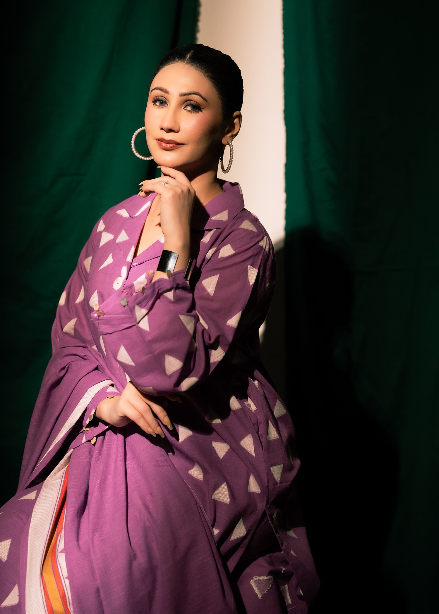 Plum Chic Jacquard 3 Piece Suit