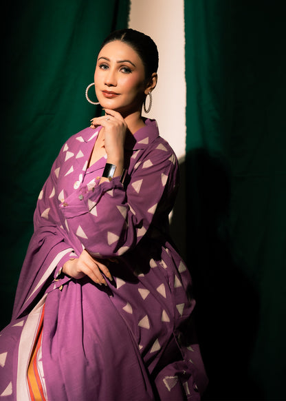 Plum Chic Jacquard 3 Piece Suit