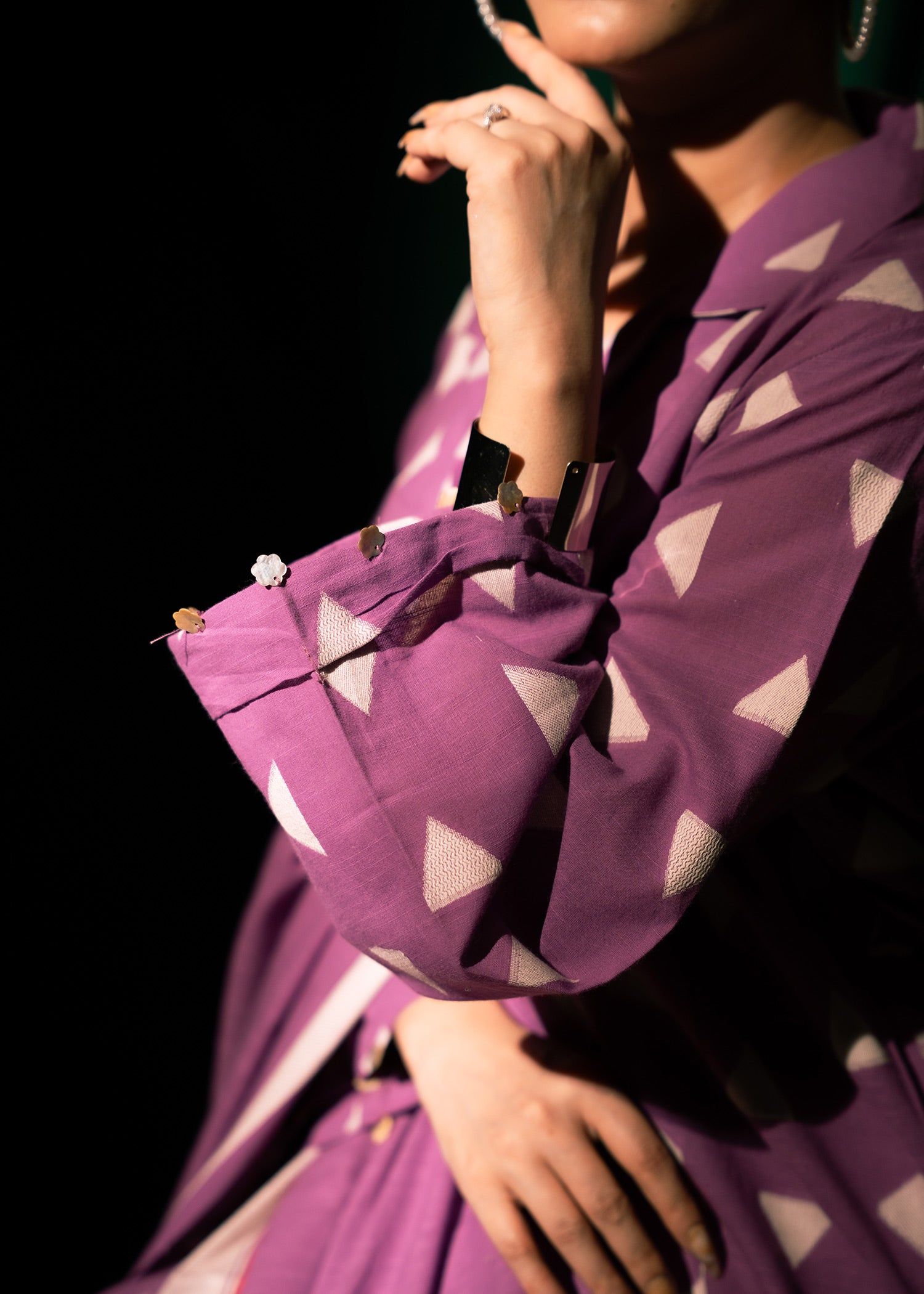 Plum Chic Jacquard 3 Piece Suit