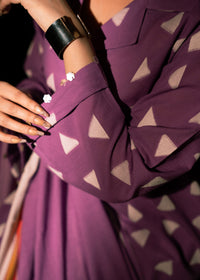 Plum Chic Jacquard 3 Piece Suit