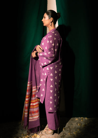 Plum Chic Jacquard 3 Piece Suit