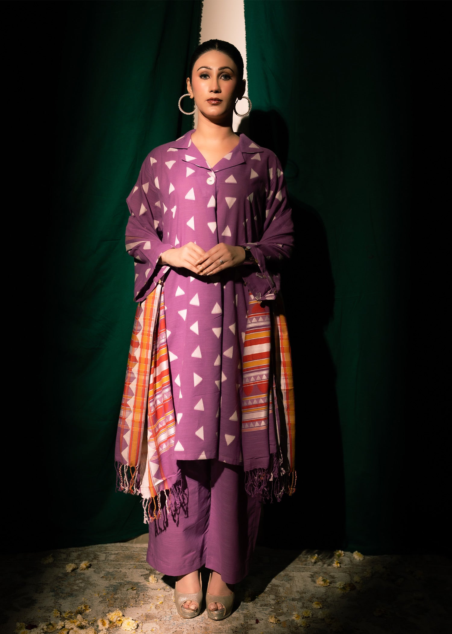 Plum Chic Jacquard 3 Piece Suit