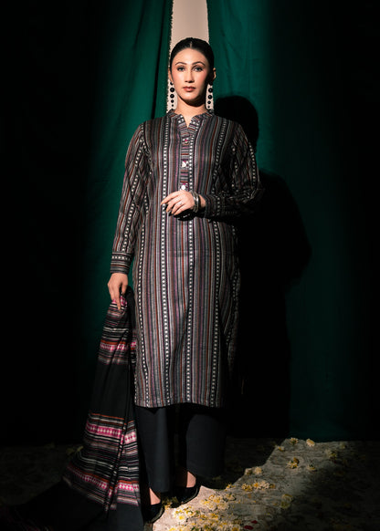 Midnight Stripe Jacquard 3 Piece Suit
