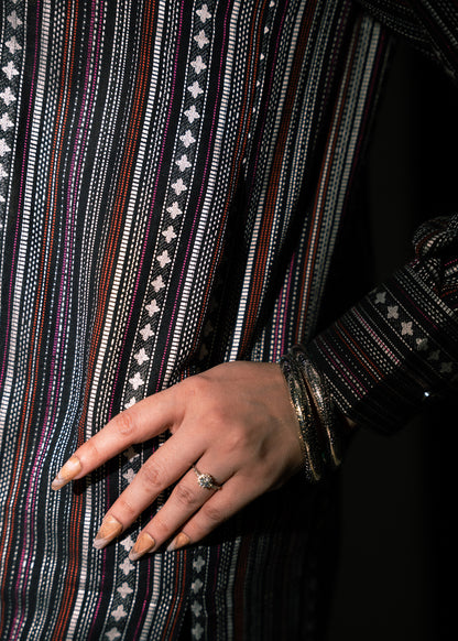 Midnight Stripe Jacquard 3 Piece Suit
