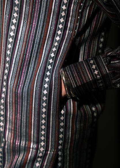 Midnight Stripe Jacquard 3 Piece Suit