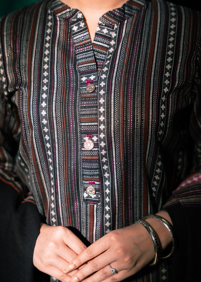 Midnight Stripe Jacquard 3 Piece Suit