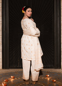 Zarqash – Copper Luxe Jacquard Three-Piece