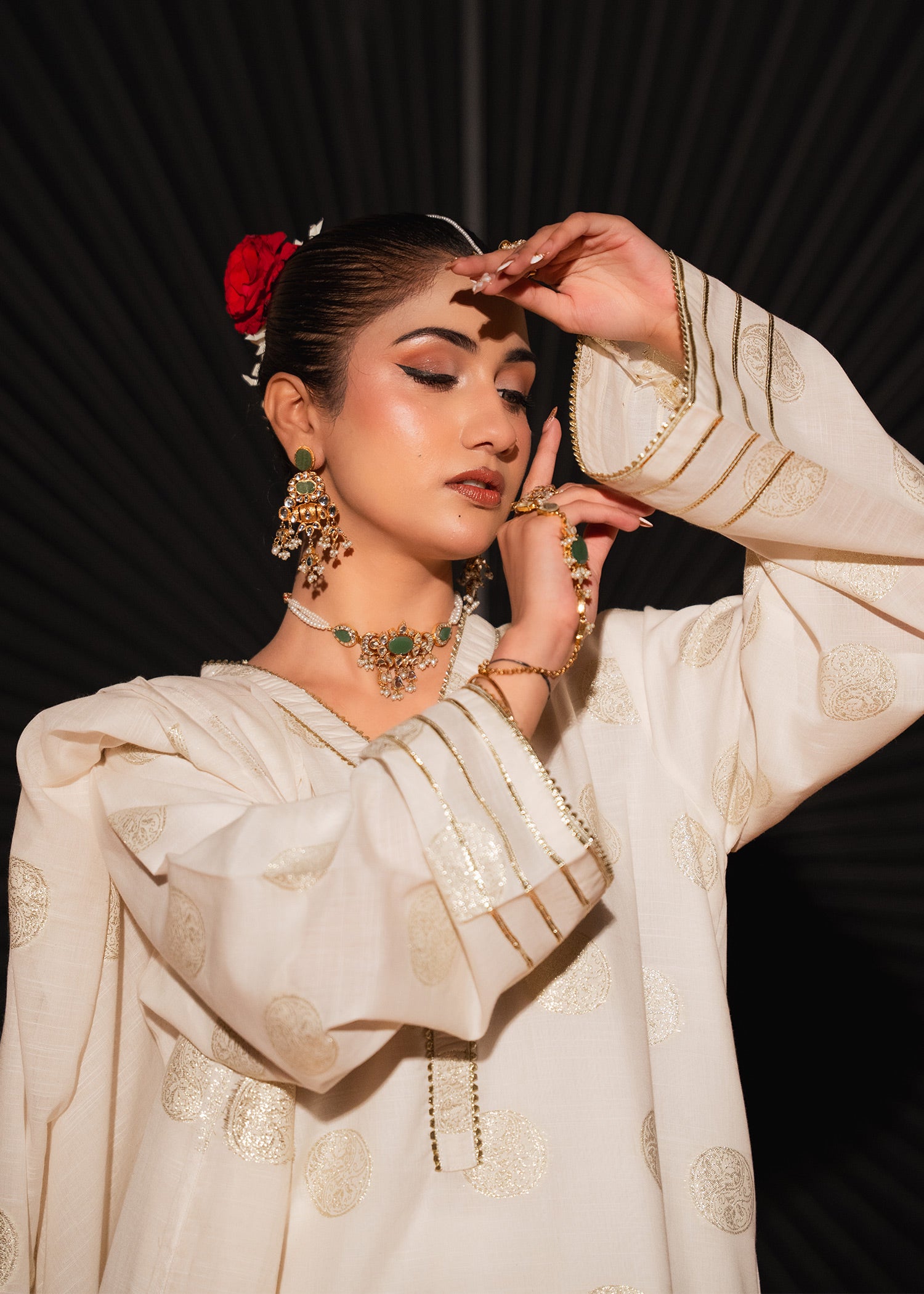 Noor-e-Zar – Luxury Jacquard Three-Piece