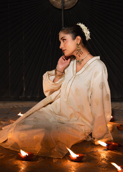 Noor-e-Zar – Luxury Jacquard Three-Piece