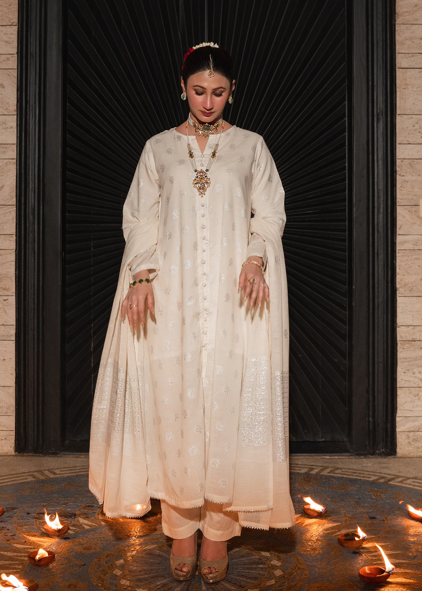Noor-e-Silver – Regal Jacquard Three-Piece