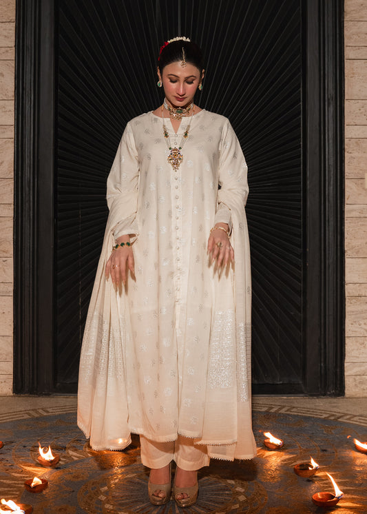 Noor-e-Silver – Regal Jacquard Three-Piece