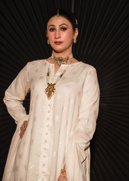 Noor-e-Silver – Regal Jacquard Three-Piece