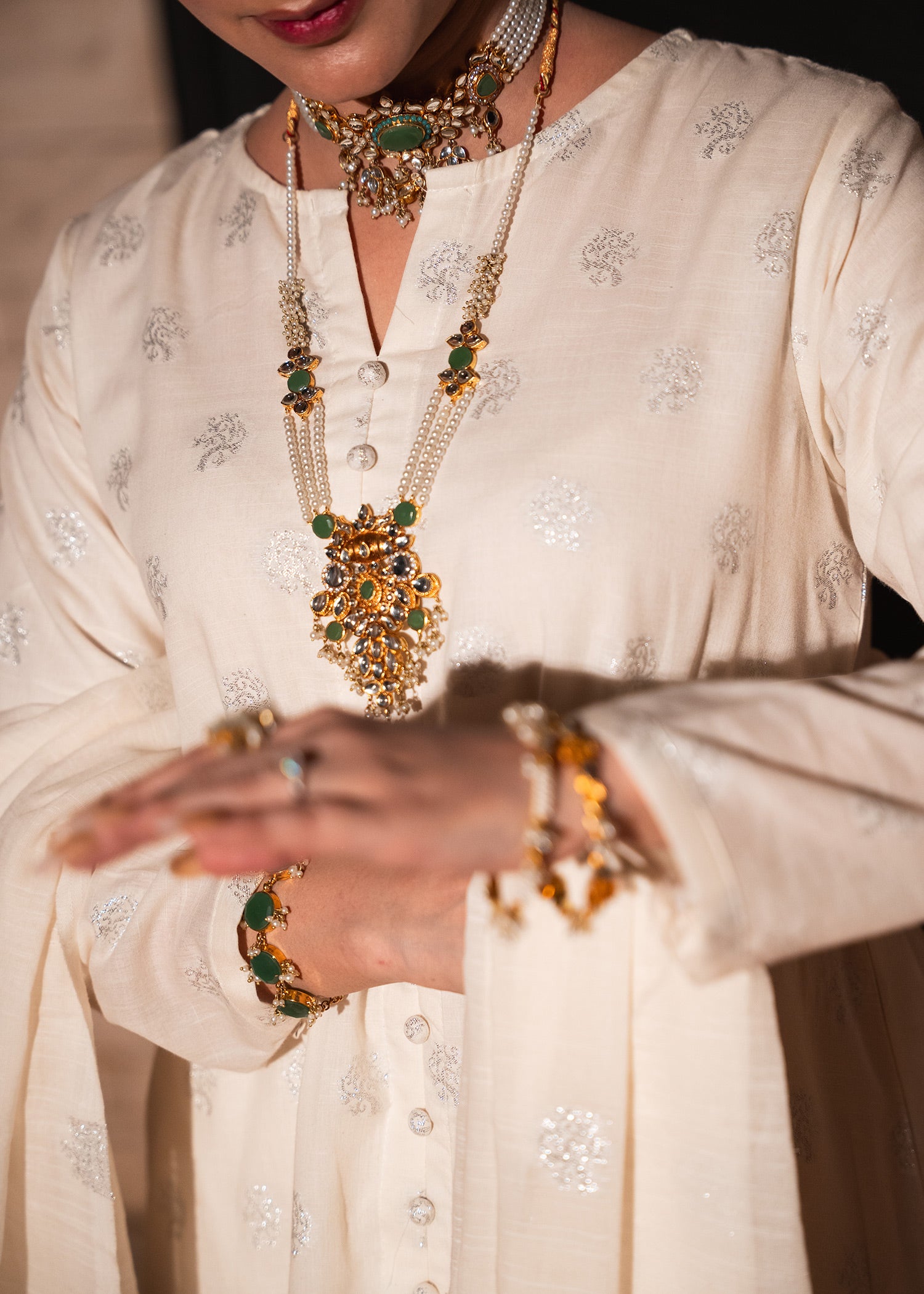 Noor-e-Silver – Regal Jacquard Three-Piece