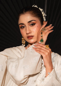 Noor-e-Safa – Silver Embellished Jacquard Three-Piece