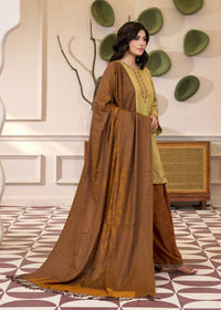 Bronze Brown Jacquard Shawl