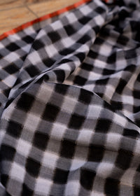 Black and White Check Dupatta