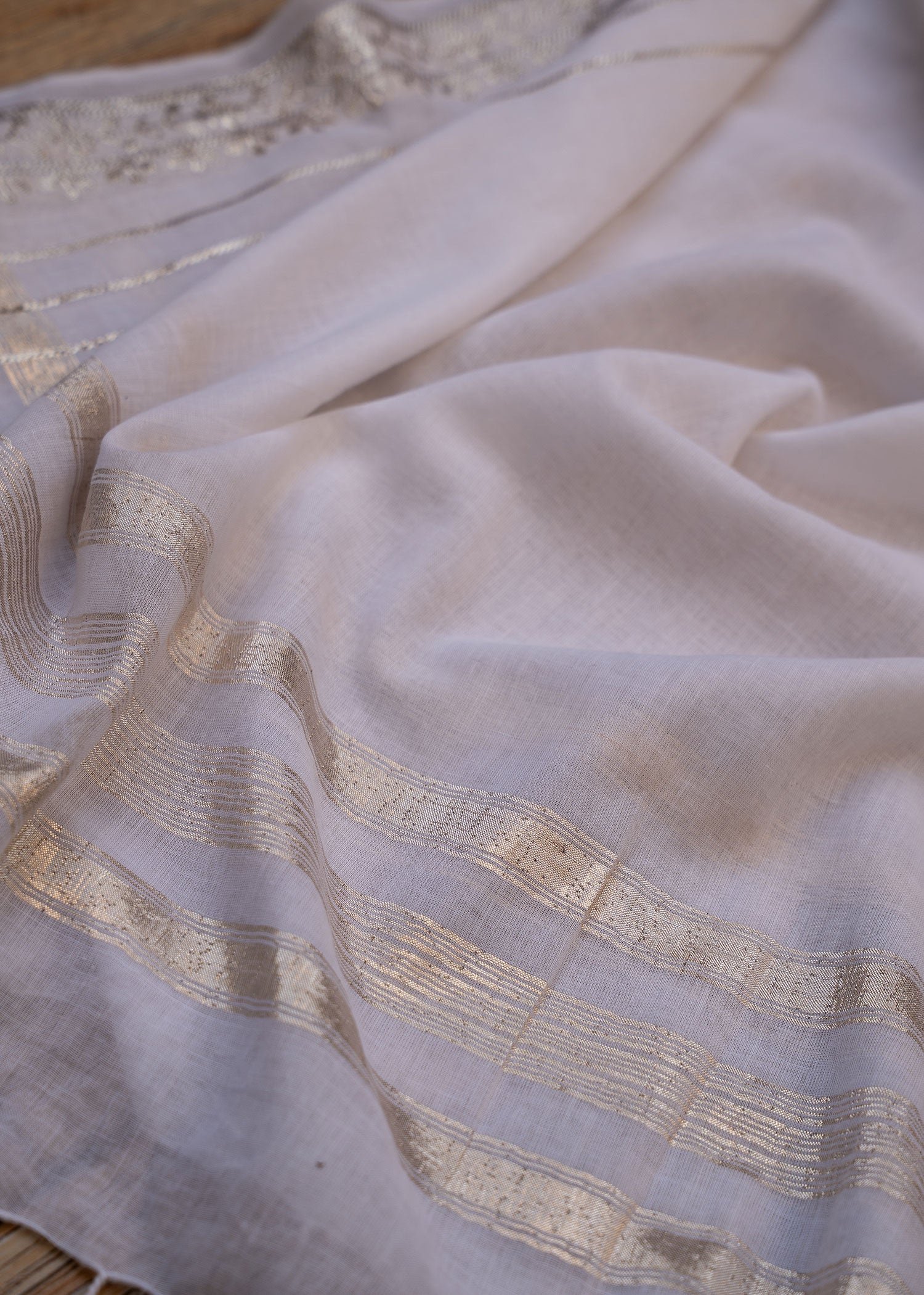 Off-White Shimmer Dupatta