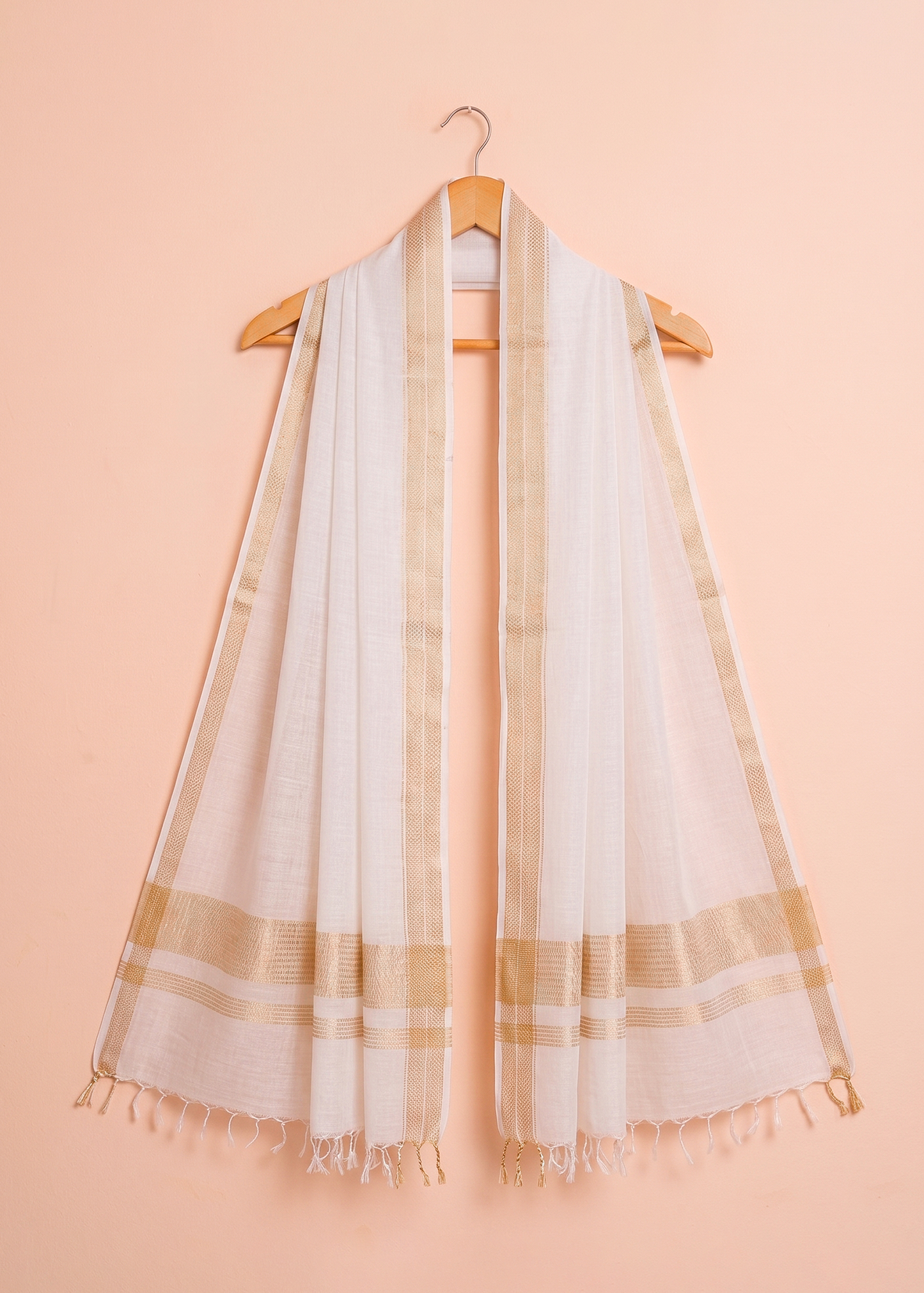Warm White Dupatta
