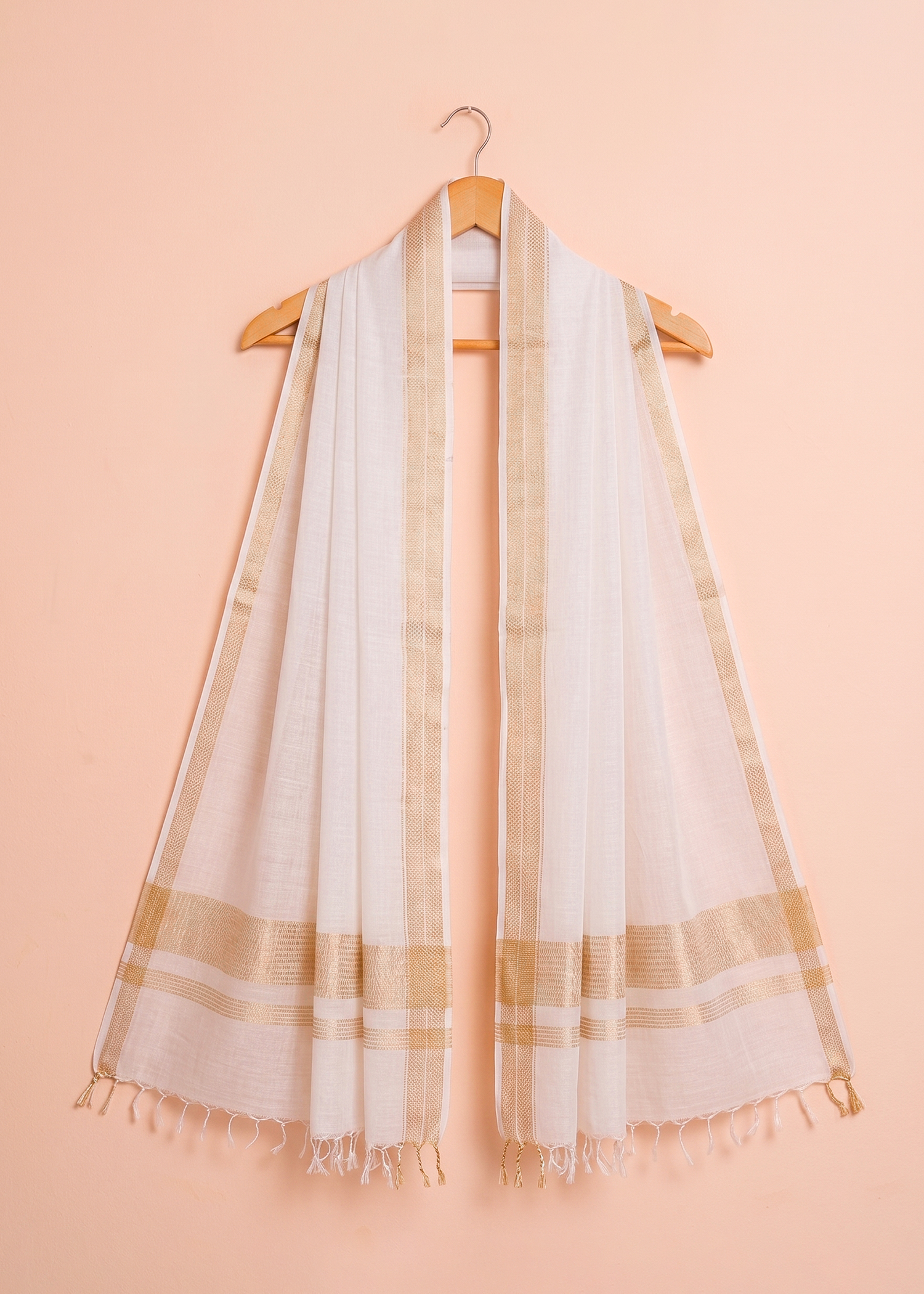 Warm White Dupatta