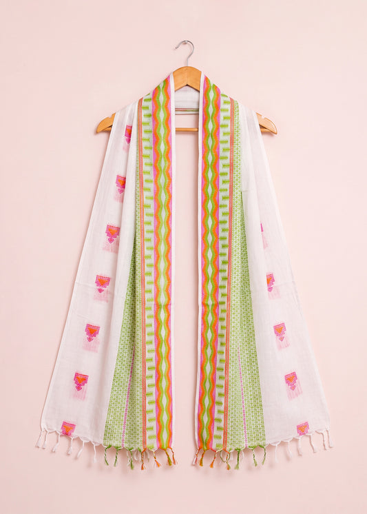 Crisp White Dupatta