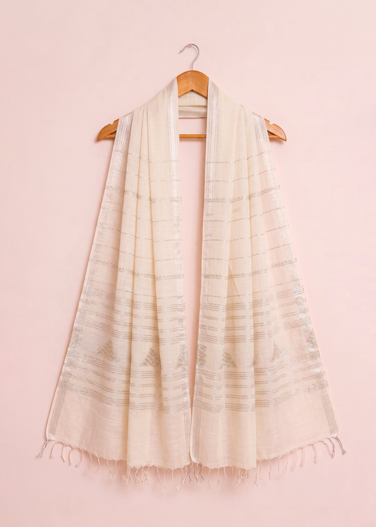 Pearl White Dupatta