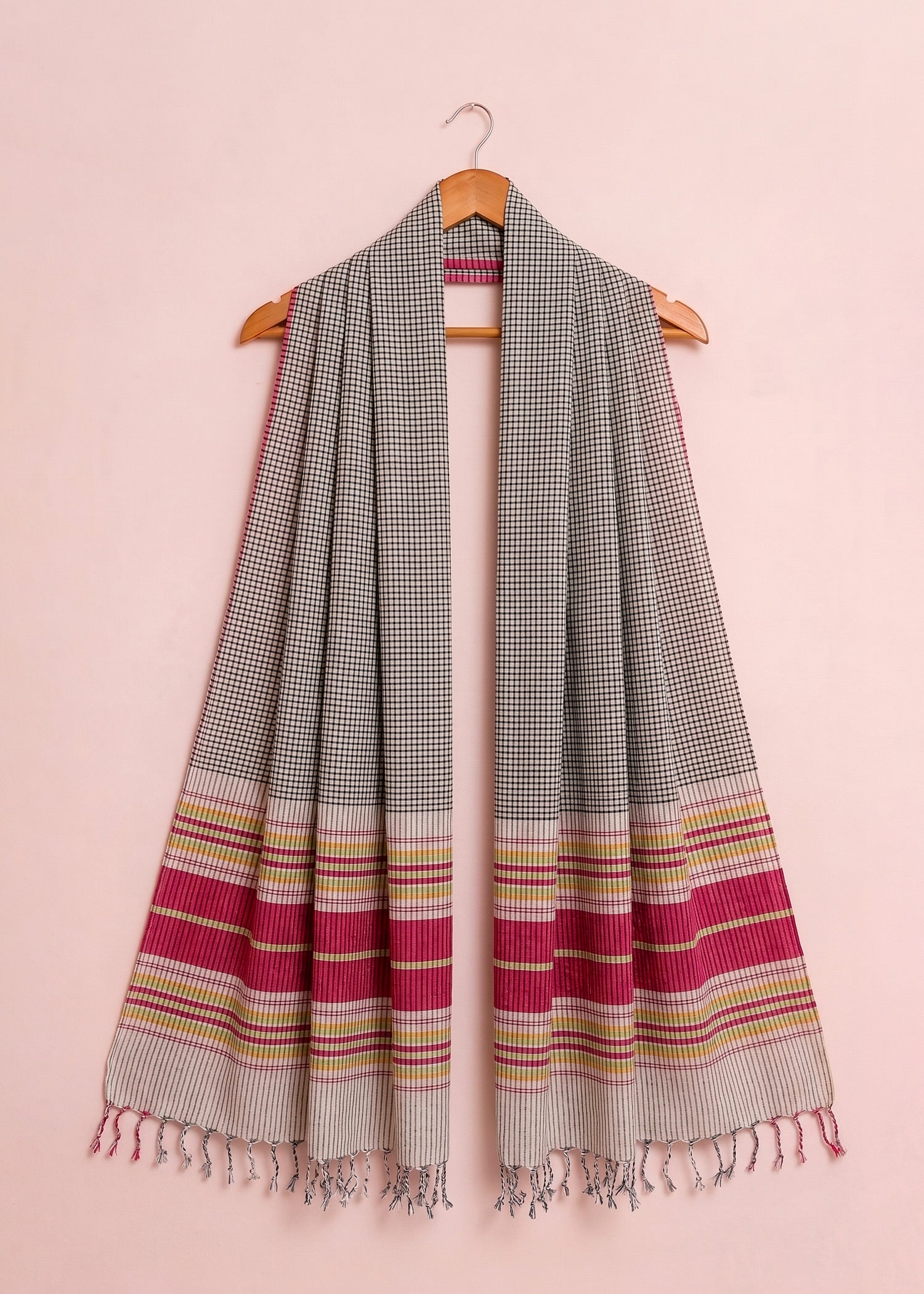 Multi Stripe Black Dupatta