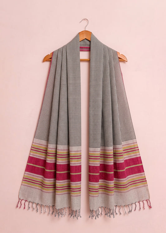 Multi Stripe Black Dupatta