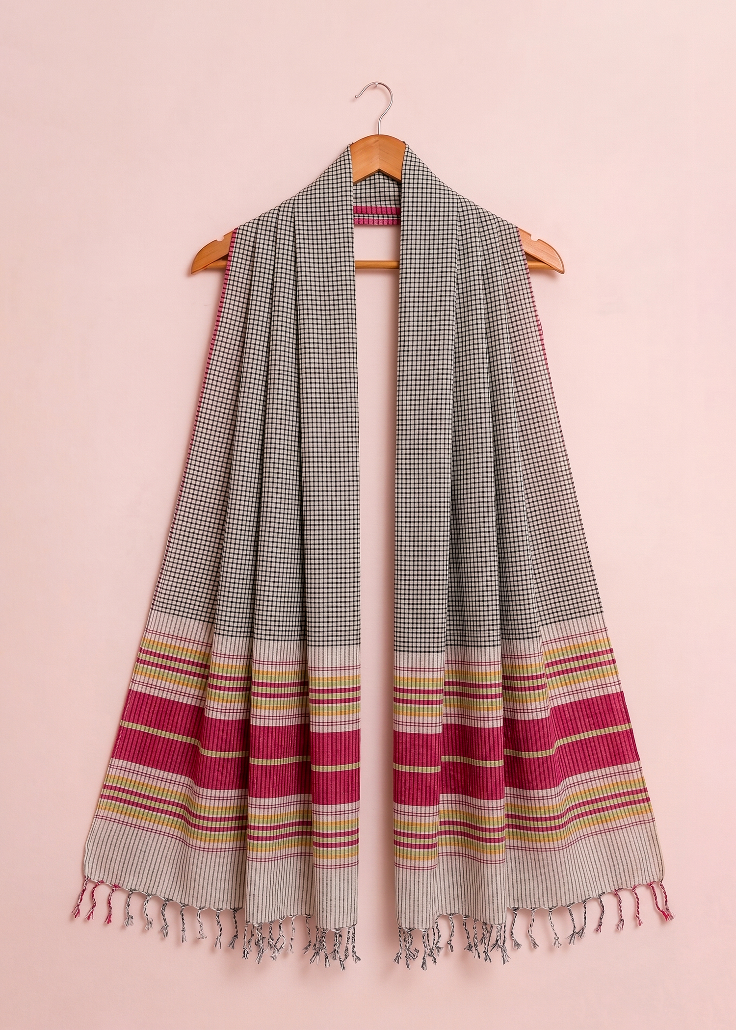 Multi Stripe Black Dupatta