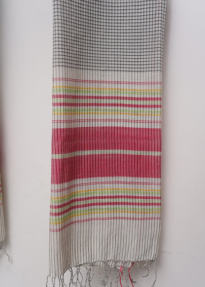 Multi Stripe Black Dupatta