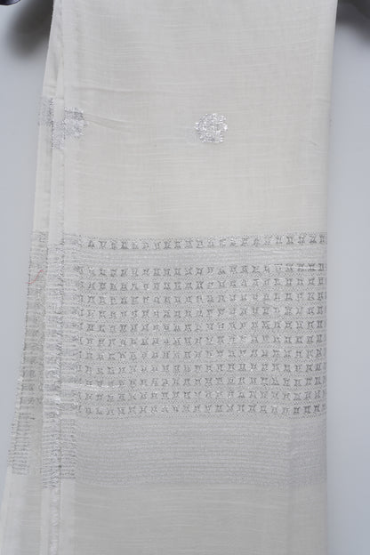 Egg shell White Dupatta