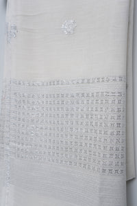 Egg shell White Dupatta