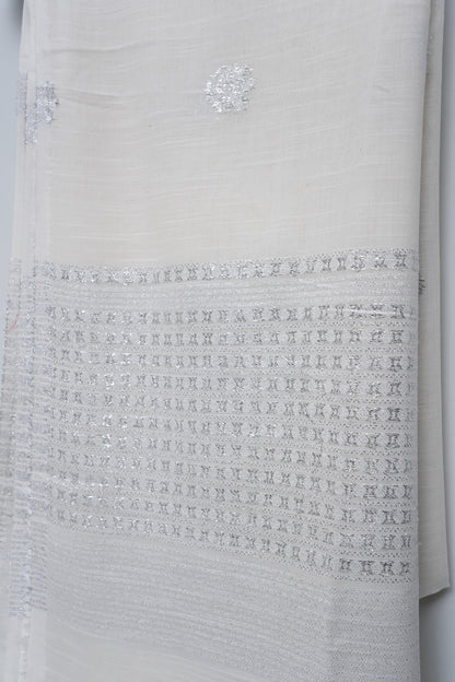 Egg shell White Dupatta