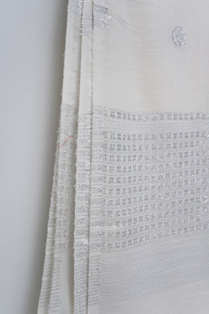Egg shell White Dupatta
