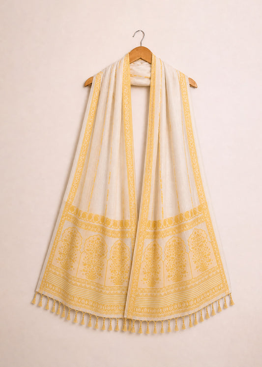 Ivory Shimmer Dupatta