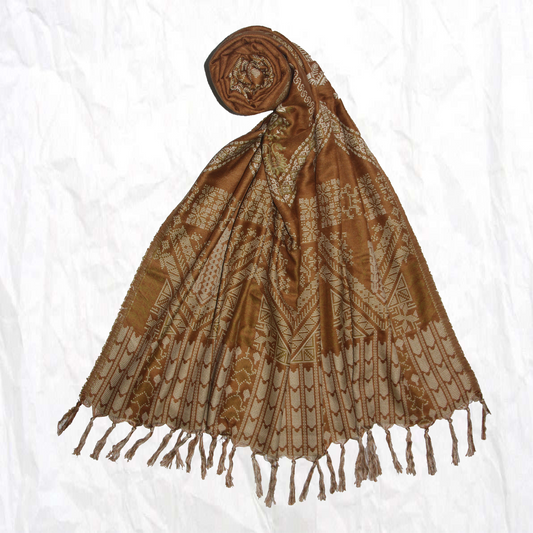 2-SIDED OTTER BROWN SHAWL